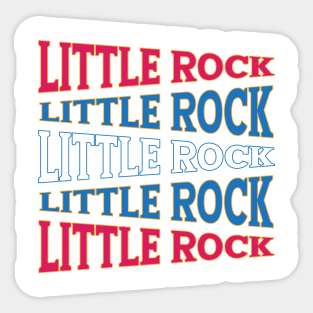 TEXT ART USA LITTLE ROCK Sticker